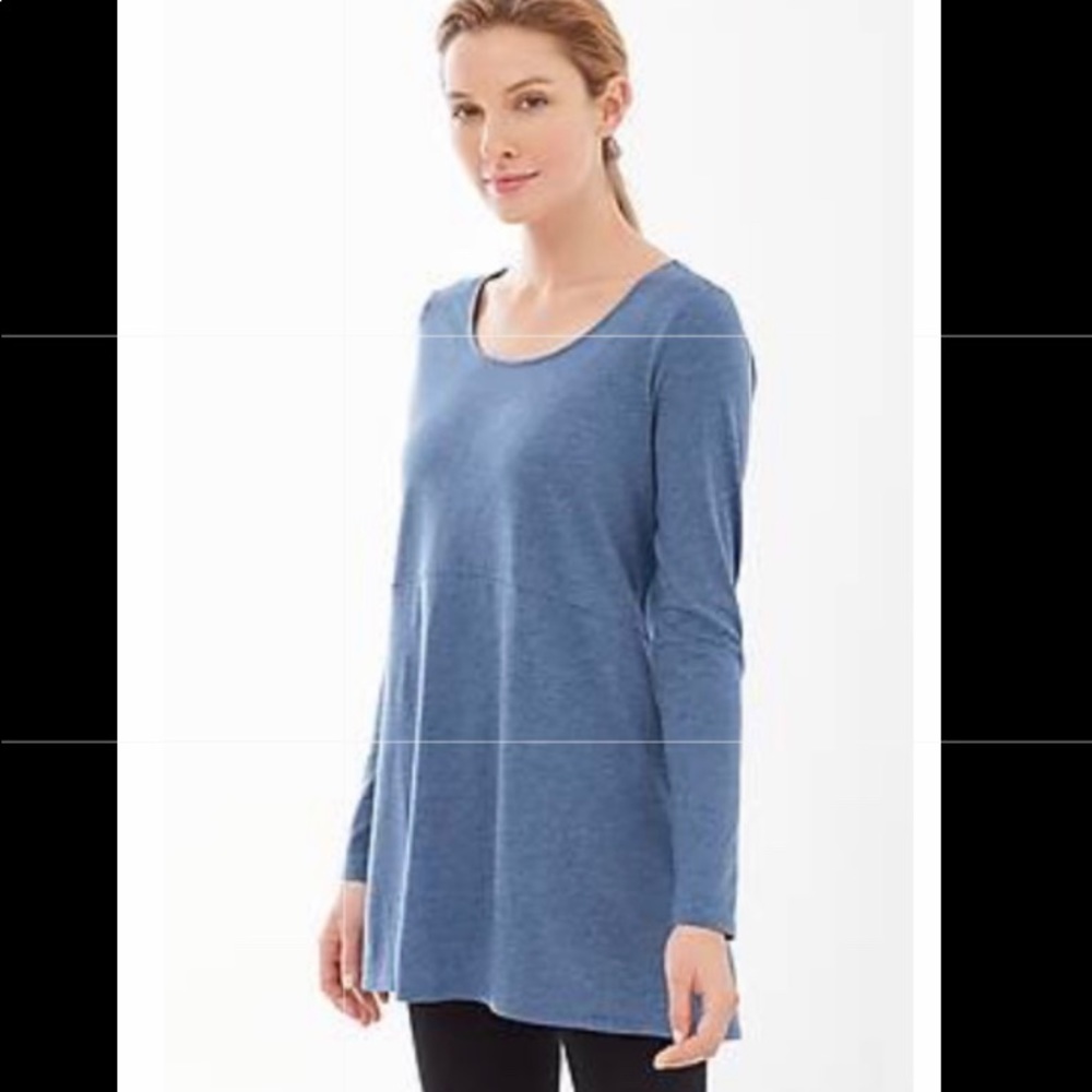 J.Jill long-sleeved tunic, blue, 2X.